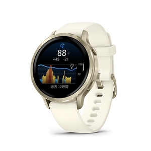 Garmin Venu 4 (41mm), GPS, Wi-Fi, Beige w/ Lunar Gold + Bone, JPN  Lunar Gold + Bone 010-03013-30-イメージ2