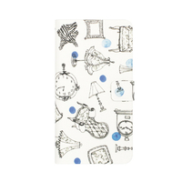 Happymori iPhone XS/X用手帳型ケース French Cafe Diary ブルー HM10271I8