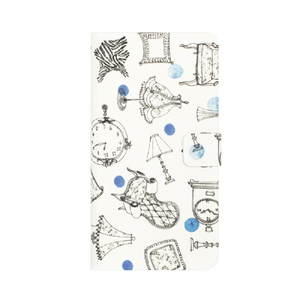 Happymori iPhone XS/X用手帳型ケース French Cafe Diary ブルー HM10271I8-イメージ1