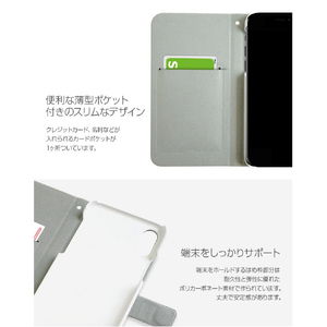 Happymori iPhone XS/X用手帳型ケース French Cafe Diary ブルー HM10271I8-イメージ3