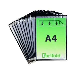 ｔａｒｉｆｏｌｄ 掲示ファイルスタンド用ポケット A4×10枚 ブラック FC561KC-1951754-イメージ2