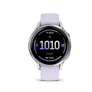 Garmin Venu 4 (41mm), GPS, Wi-Fi,Gray w/ Silver + Periwinkle, JPN Silver + Periwinkle 010-03013-31-イメージ1