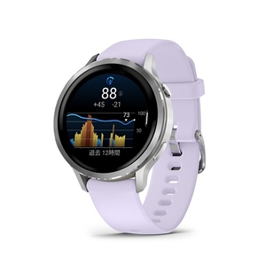 Garmin Venu 4 (41mm), GPS, Wi-Fi,Gray w/ Silver + Periwinkle, JPN Silver + Periwinkle 010-03013-31-イメージ2