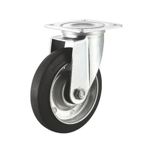 サンワサプライ 汎用キャスター 150mm径 車幅38mm ゴム製 フリー 2個 FCB817H-CST-150ER-FRE2-イメージ4