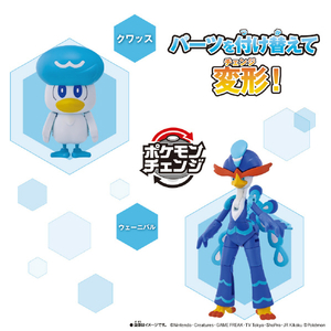 バンダイ ポケットモンスター ポケモンチェンジ クワッス/ウェーニバル ﾎﾟｹﾓﾝﾁｴﾝｼﾞｸﾜﾂｽｳｴ-ﾆﾊﾞﾙ-イメージ2