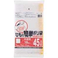 ワタナベ ひも付簡単ポリ袋　４５Ｌ　半透明 HI-70