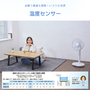 YUASA DCモーター搭載リビング扇風機 ホワイト YGT-DH3424FFR(W)-イメージ7