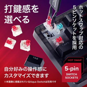 HyperX HyperX Origins 2 65 ゲーミングキーボード HyperX ブラック HXR-B4QS3AA#ABJ-イメージ8