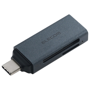 エレコム USB Type-C(TM)接続 直挿しメモリーカードリーダー(UHS-I) ブラック MR3C-D20BK-イメージ1