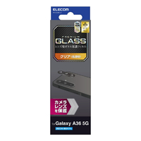 エレコム Galaxy A36 5G用 カメラレンズガラスフィルム ブラック PM-G254FLLG