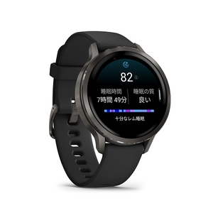 Garmin Venu 4 (41mm), GPS, Wi-Fi, Black w/ Slate + Black,JPN  Slate Black 010-03013-32-イメージ3