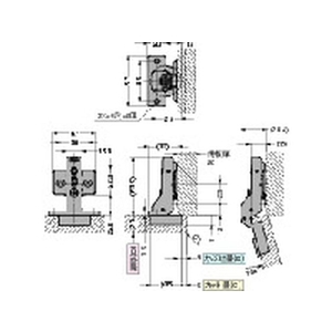 スガツネ工業 360-26-9Tラプコン搭載 オリンピア スライドヒンジ FC390ER-1956900-イメージ6