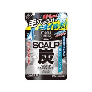 コーセーコスメポート メンズ ソフティモ リンスイン スカルプシャンプー 炭 詰替 400mL F926088-イメージ1