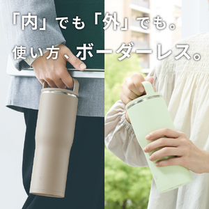象印 ステンレスキャリータンブラー(食洗機対応) 0．6L サンドベージュ SX-NA60-CM-イメージ2