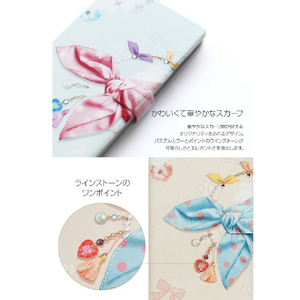 Happymori iPhone XS/X用ケース Dot Scarf Diary ピンクスカーフ HM10272I8-イメージ3