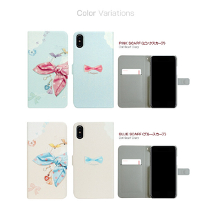 Happymori iPhone XS/X用ケース Dot Scarf Diary ピンクスカーフ HM10272I8-イメージ6
