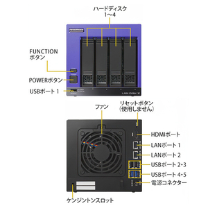 I・Oデータ 4ドライブWindows NAS 16TB HDL4-Z25WI3B16B-イメージ3