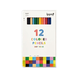 トンボ鉛筆 FCE498U-CY-KD0112C ippo!ソフトケース入色鉛筆12色