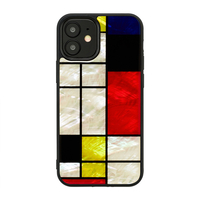 ikins iPhone 12 mini用天然貝ケース Mondrian I19273I12