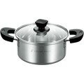 ヒロショウ ナチュラルベーシック 18.8ステンレス製 深型両手鍋 18cm FCD1048-NBP-18W