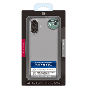 パワーサポート iPhone 16 Plus用ケース Air Jacket Clear Black PLLM-73-イメージ3
