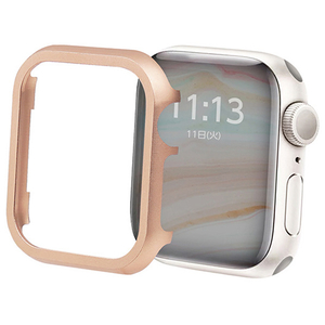 GAACAL Apple Watch Series 4-6/SE1-2 [44mm]用メタリックフレーム ローズゴールド W00114R4-イメージ1