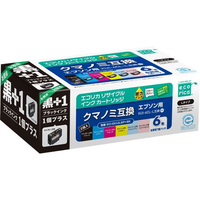 エコリカ エプソン用リサイクルインクECI-EKUIL6P+BKクマノミ6色パック+BK FCV1685-ECI-EKUIL6P+BK