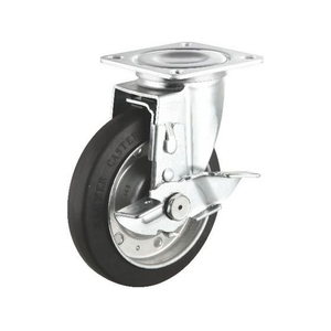 サンワサプライ 汎用キャスター 125mm径 車幅38mm ゴムフリーストッパー2コ FCB818H-CST-125ER-FRST2-イメージ4