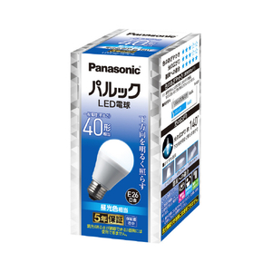 パナソニック LED電球 E26口金 全光束485lm(4．2W一般電球タイプ) 昼光色相当 パルック LDA4DHS4-イメージ1