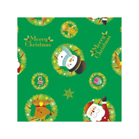 タカ印 包装紙 リースサンタ緑 半才判 FCE860M-49-3002