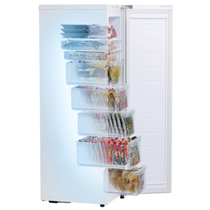 アイリスオーヤマ スリム冷凍庫 120L ホワイト KUSN-S12D-W-イメージ14