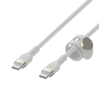 BELKIN USB-C to Cケーブル(高耐久編込シリコンケーブル) 1．0m ホワイト CAB011BT1MWH