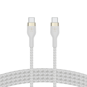 BELKIN USB-C to Cケーブル(高耐久編込シリコンケーブル) 1．0m ホワイト CAB011BT1MWH-イメージ6