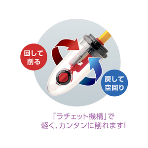 ソニック ラチェッタ カプセル ハンディ鉛筆削り ブルー F892430-SK-878-B-イメージ2