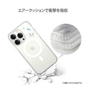 abbi FRIENDS iPhone 16用ターチャンMagSafe対応クリアケース おさかなピンク ABF27274I16-イメージ8