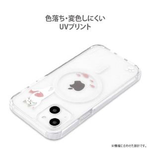 abbi FRIENDS iPhone 16用ターチャンMagSafe対応クリアケース おさかなピンク ABF27274I16-イメージ9