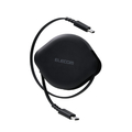 エレコム 巻き取りケーブル(USB Type-C(TM) - USB Type-C/USB2．0/60W) ブラック MPA-CCRLR09BK