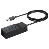 BUFFALO USB3．0セルフパワーハブ 上挿し 4ポートタイプ ブラック BSH4A110U3BK