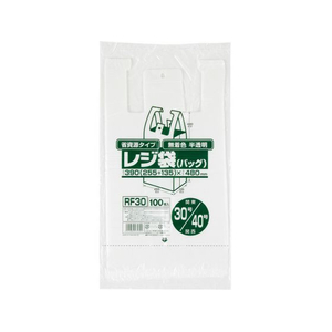 ジャパックス 省資源レジ袋 東30号・西40号 半透明100枚 FCE085U-RF30-イメージ1