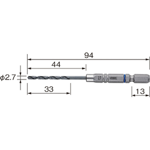 ベッセル クッションドリル鉄工用ＡＭＤ　２．７ｍｍ AMD-27-イメージ2