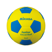 ミカサ ジュニアサッカー 軽量球4号 EVAイエロー／ブルー FC688RV-SF4J-YBL