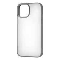 レイアウト iPhone 13 mini用マットハイブリッドケース SHEER シアーホワイト/グレー RT-P30BS4/WGR
