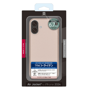 パワーサポート iPhone 16 Plus用ケース Air Jacket Clear Pink PLLM-75-イメージ3