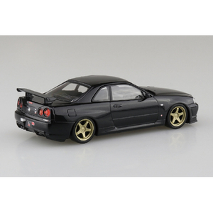 アオシマ 1/32 ニッサン R34スカイラインGT-R カスタムホイール(ブラックパール) Aﾗｸﾌﾟﾗ12CUBPR34GTRCﾌﾞﾗﾂｸP-イメージ3