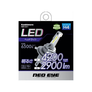 カシムラ LEDヘッドバルブ 6500K H4 FCS2053-NB031-イメージ2