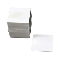 カミイソ産商 NO、107白角コースター絹目入り 90x90mm 100枚 FC648SL-604386