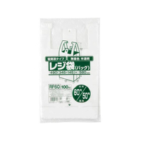 ジャパックス 省資源レジ袋 東60号・西50号 半透明100枚 FCE086U-RF60