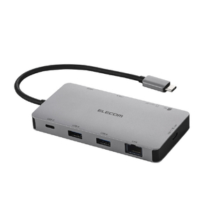 エレコム ドッキングステーション9in1(USB PD3．1対応) シルバー DST-090BP1SV-イメージ1