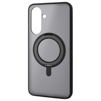 エレコム Galaxy A36 5G用 ハイブリッドケース MAGKEEP スタンド マットブラック×ブラック PM-G254MAGSTBK
