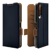 ラスタバナナ らくらくスマートフォン a/Lite用薄型手帳サイドマグネットケース ネイビー×ブラウン 8447RKSMABSMNVB